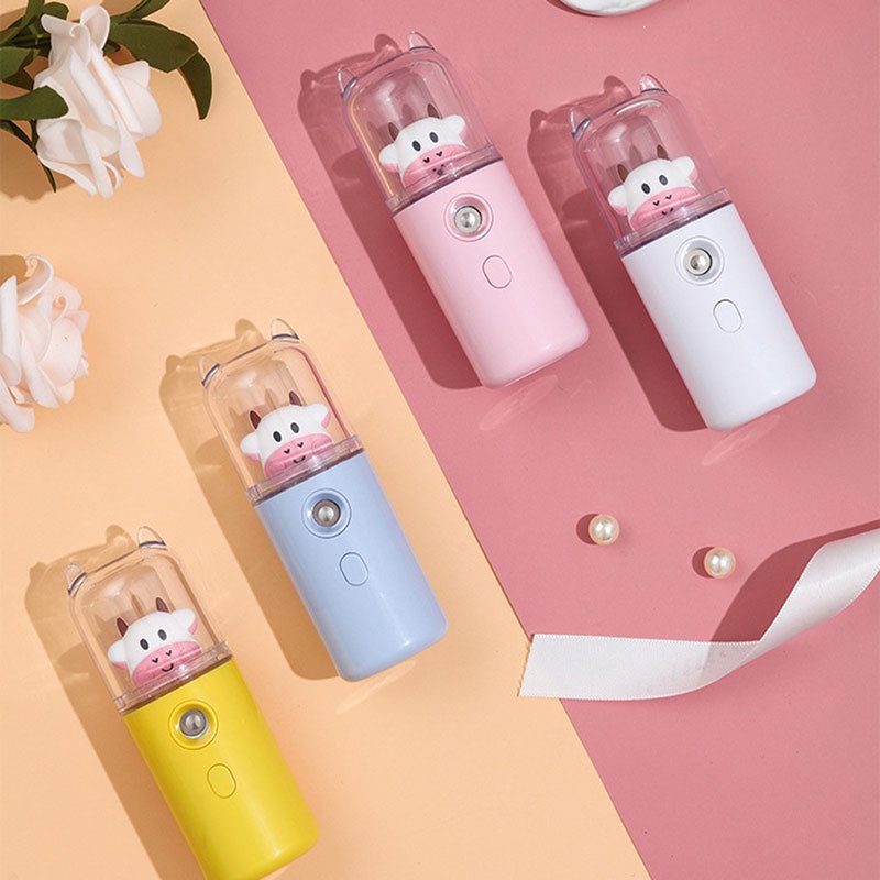 (COD) Mini Nano Spray Facial Humidifier Cute Pet Handheld USB Water Replenishment Instrument