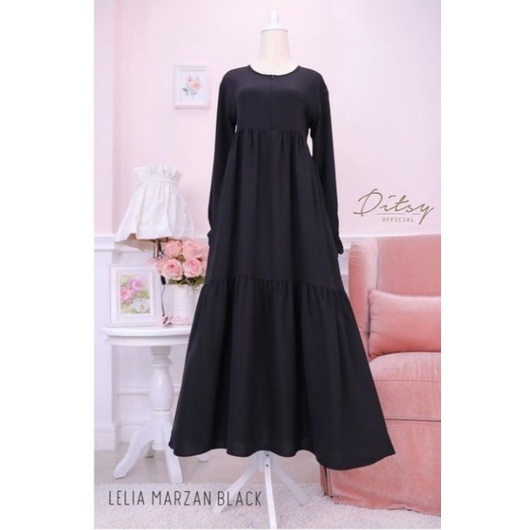 ditsy polos hitam Lelia MZ black XL
