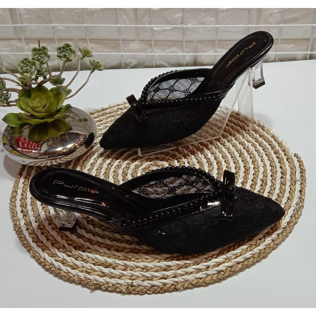 Sandal Purple Y022 - Sepatu Wanita Heels - Heels Shoes Purple
