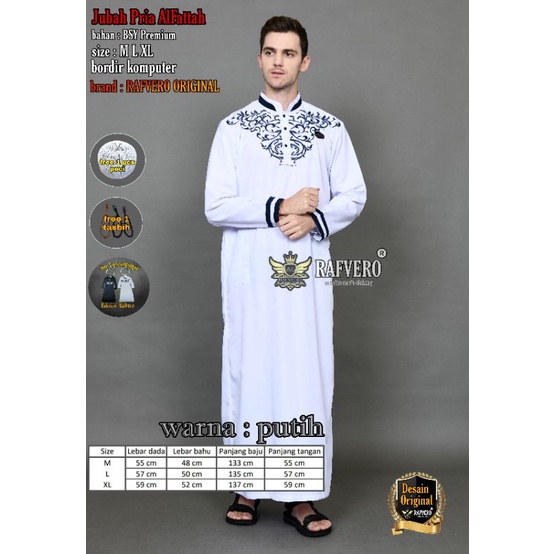Jubah Pria ALFATTAH ORIGINAL RAFVERO - Jubah Premium