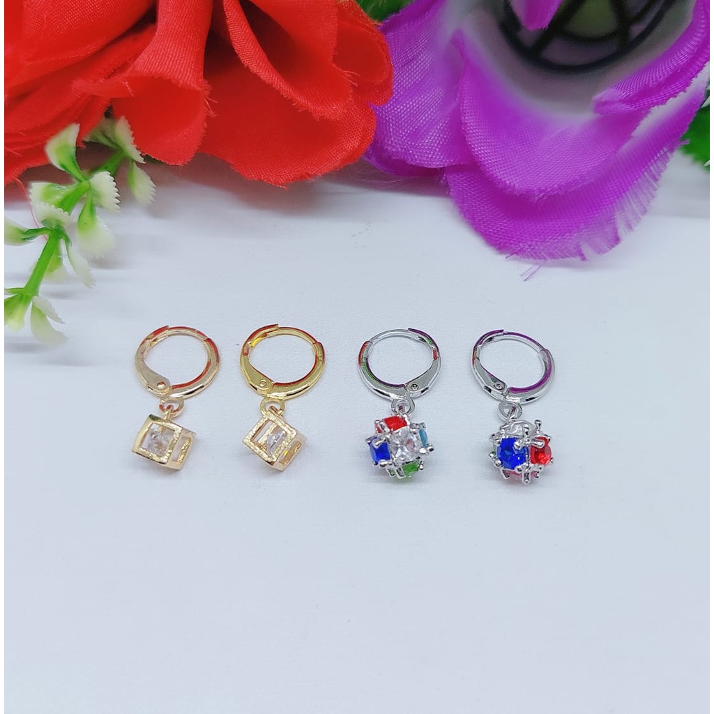 Anting xuping permata lapis emas 0410-0414