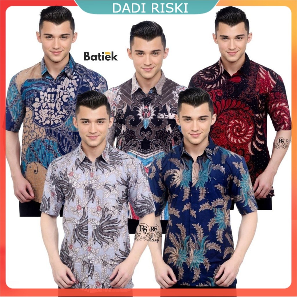 KEMEJA BATIK PRIA LENGAN PENDEK NEW HEM MOTIF TERBARU ORIGINAL PRODUK ASLI BVJ