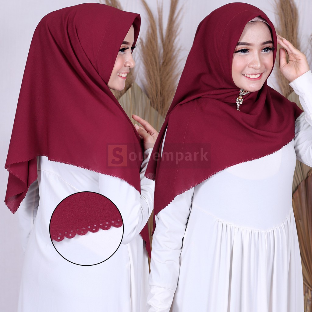  Jilbab  Segitiga Instant Diamond Lasercut Shopee Indonesia