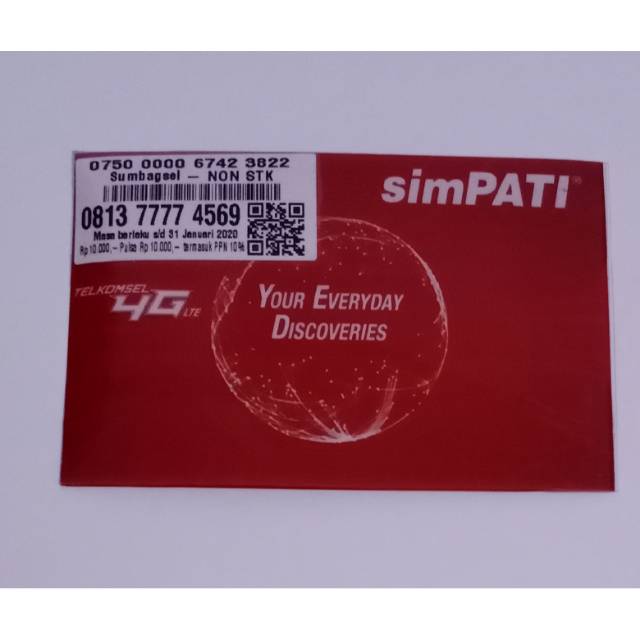 Nomor cantik simpati 7777 4569