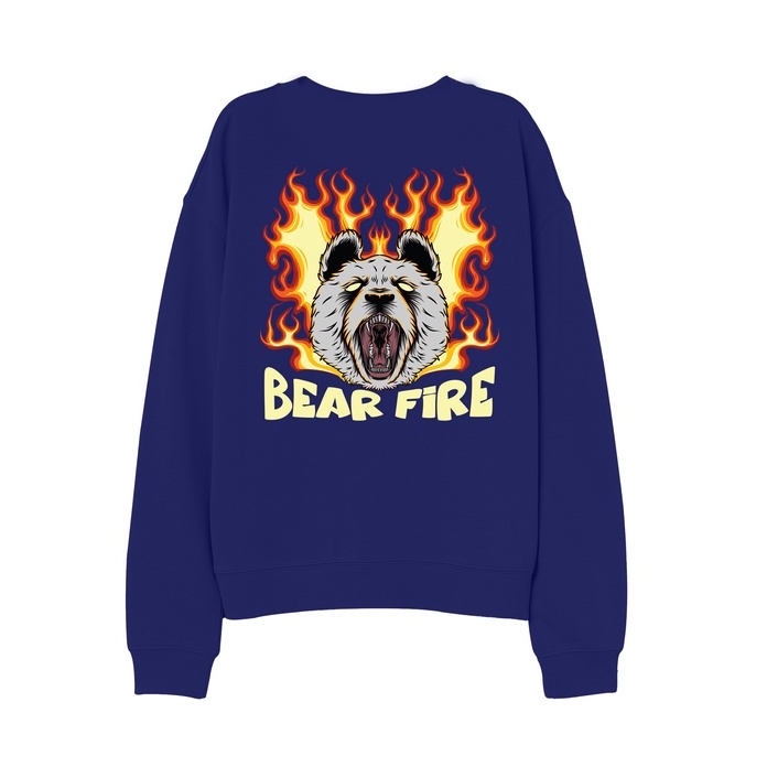 Sweater Crewneck  Pria BearFire Fleece Size M - XXL