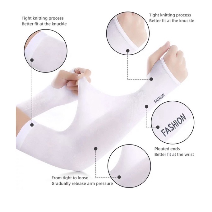 Manset Sarung Lengan Muslim Panjang Polos Handsock Arm sleeve Spandek Cewek Cowok Olahraga - BUM