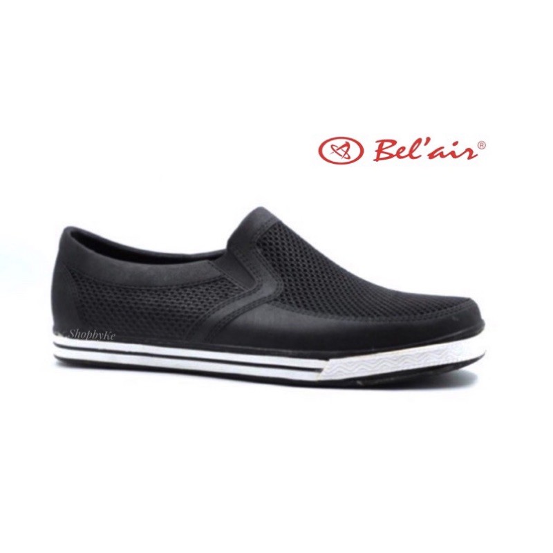 Sepatu Pria / Slip On Pria Tipe Sporty merk Bel Air Warna Hitam , Biru dan Abu Size 39-43