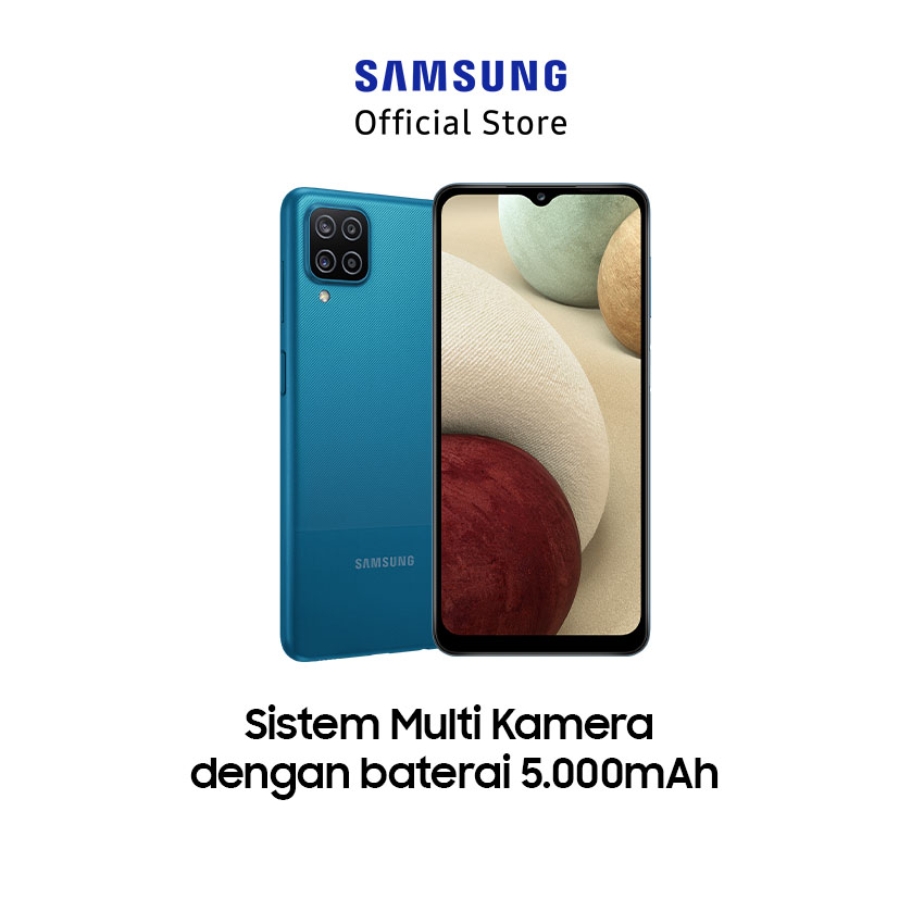Jual Samsung Galaxy A12 6128 Gb Blue Shopee Indonesia 2833