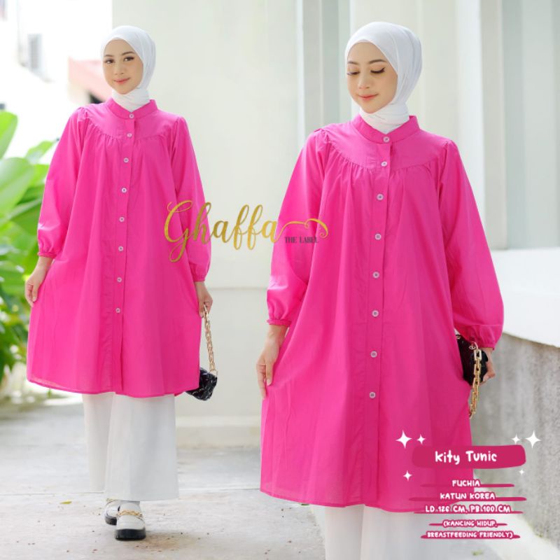 Tunik muslimah polos / Kity tunik by ghaffa the label / Tunik modern polos