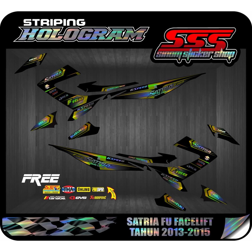 Striping List Hologram Satria Fu Facelift Kode GF150