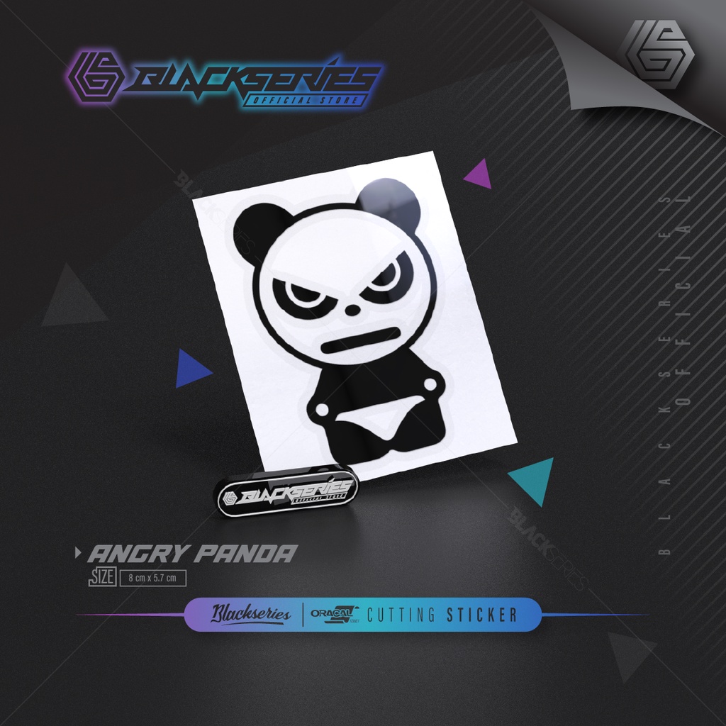 Cutting Stiker Angry Panda | Stiker Angry Panda | JDM