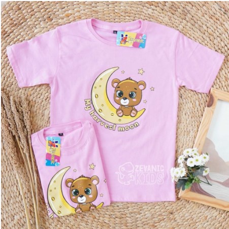 Kaos Anak Perempuan / Kaos Anak Cute Bear / Baju Anak