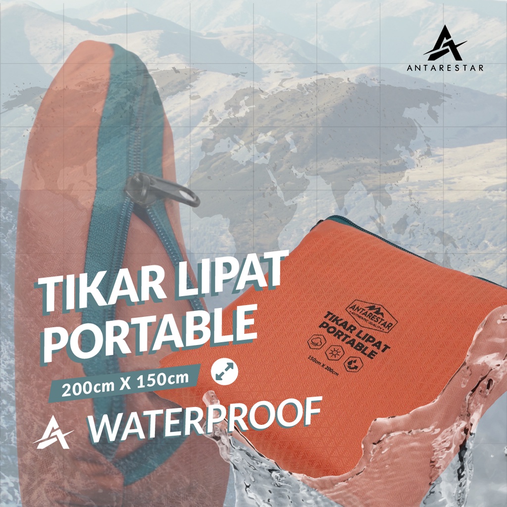 Tikar Piknik Lipat / Tiker Piknik Camping Matras Portable