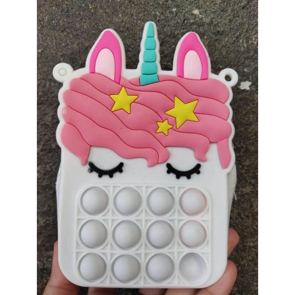 dompet anak pop it sling bag unicorn