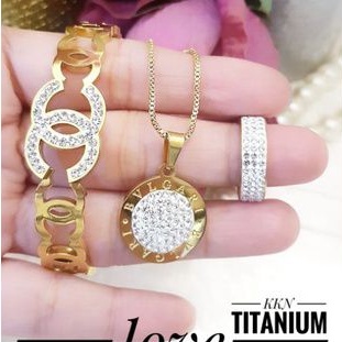 TiTanium set perhiasan wanita p629