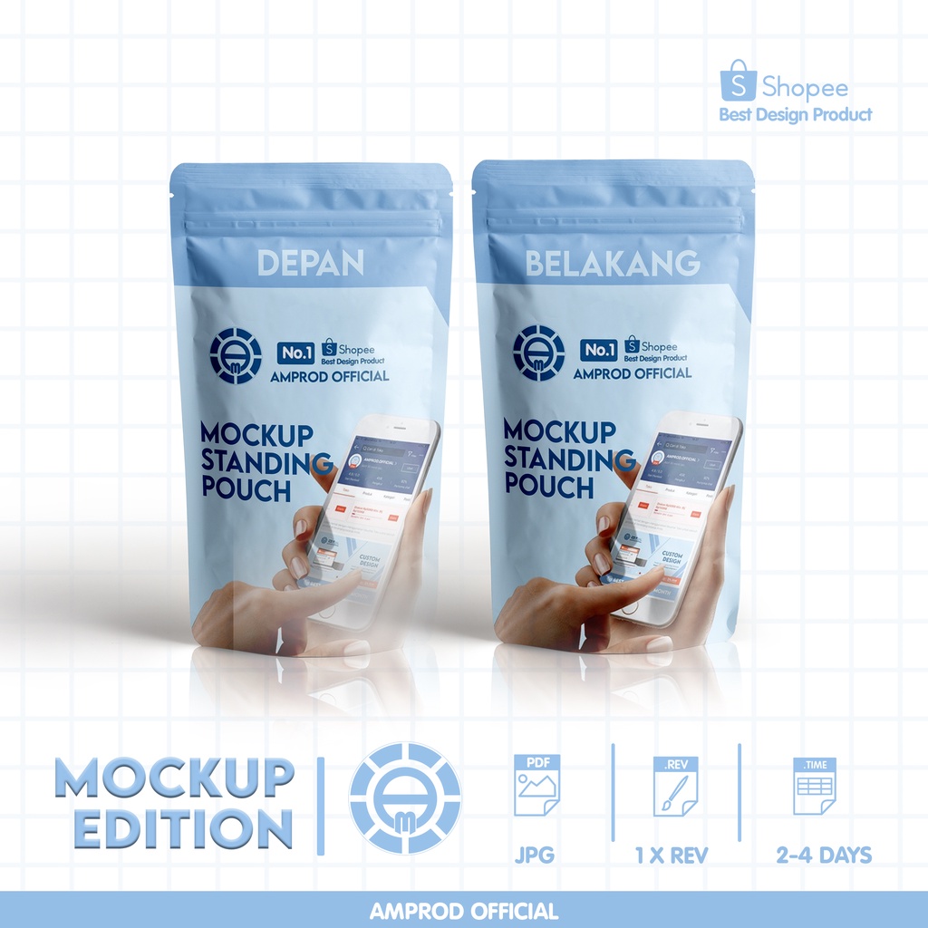 JASA DESAIN PRODUK MOCKUP  / DESAIN STANDINGPOUCH  / KEMASAN MAKANAN [ MOCKUP ONLY ]