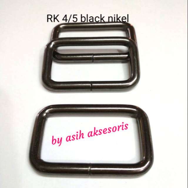 Ring kotak 3,8cm / RK 4/5 black nikel