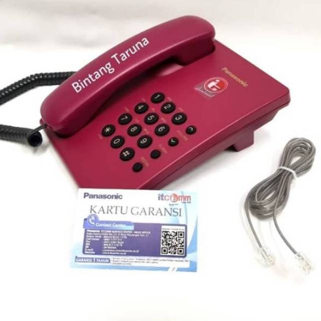 Telepon Kabel Panasonic KX-TS505MX Panasonic KX-TS505MXR (Merah)