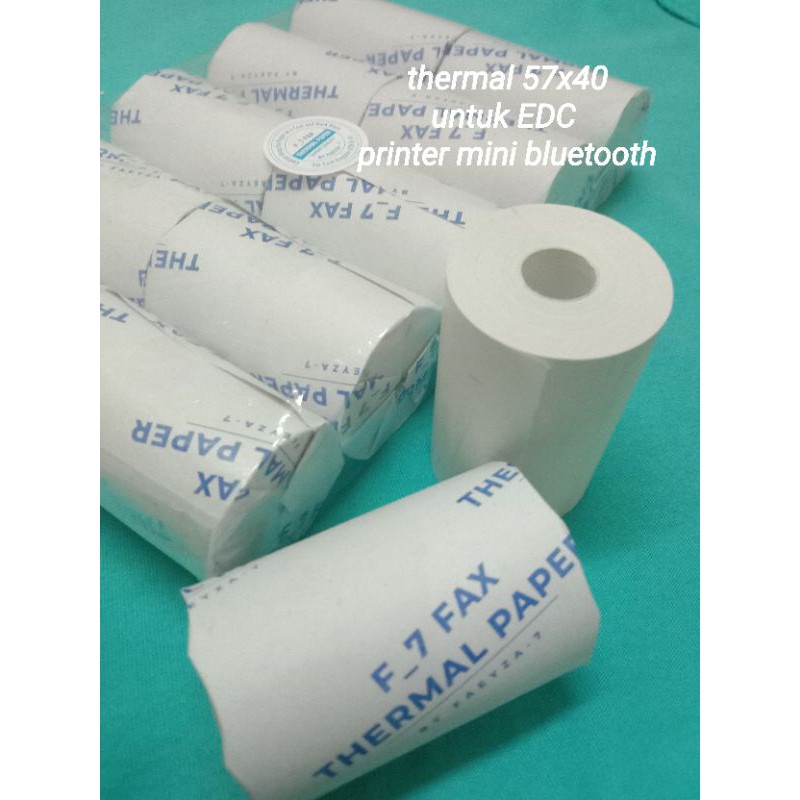 

Kertas thermal EDC Paper Roll Termal EDC Thermal Printer Mini Bluetooth 58x40 57x40