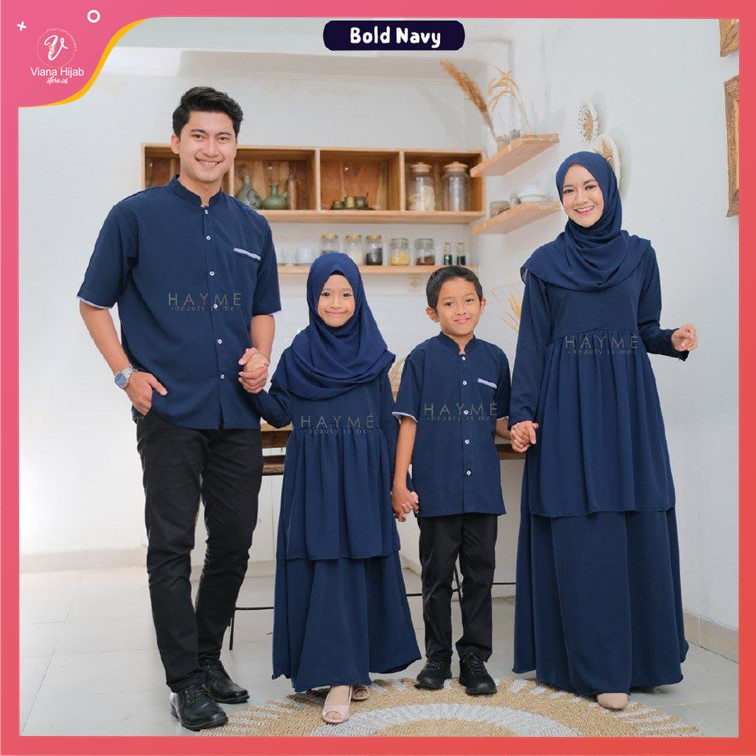 Sarimbit Couple Keluarga Merhaba By Hayme_official Maxi Dress Wanita Dewasa Gamis Ayah Ibu Anak Seri