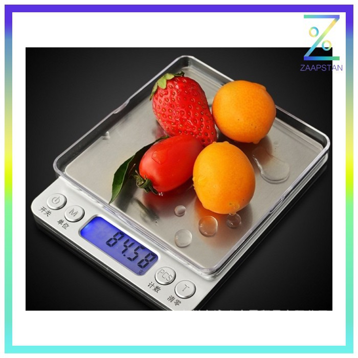 Timbangan Dapur Mini Digital Platform Scale 1kg 0.1g - i2000 - Silver