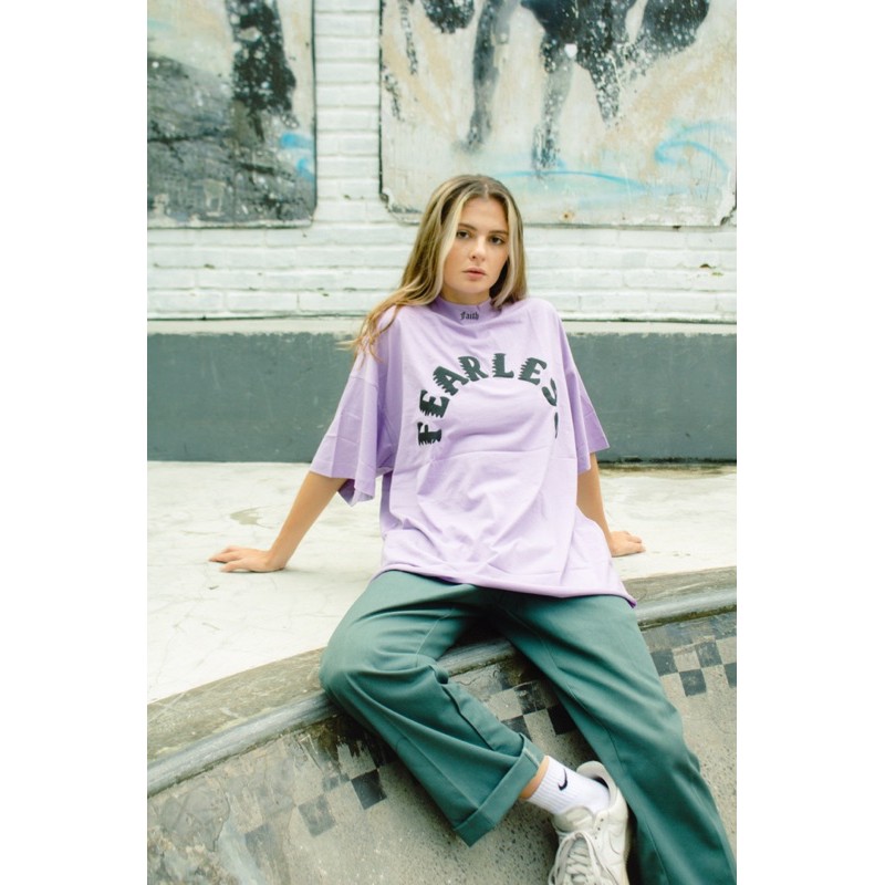 OVERSIZED T SHIRT KAOS OVERSIZE PRIA WANITA TSHIRT TEE BAJU COWOK CEWEK LILAC UNGU STREETW