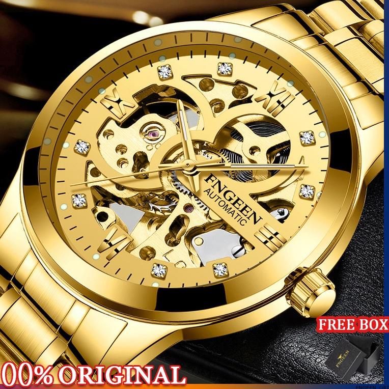 "RSD.08Ap22r" FNGEEN Jam Tangan Pria Mechanical Automatic Luxury Business Waterproof Casual Watch 60