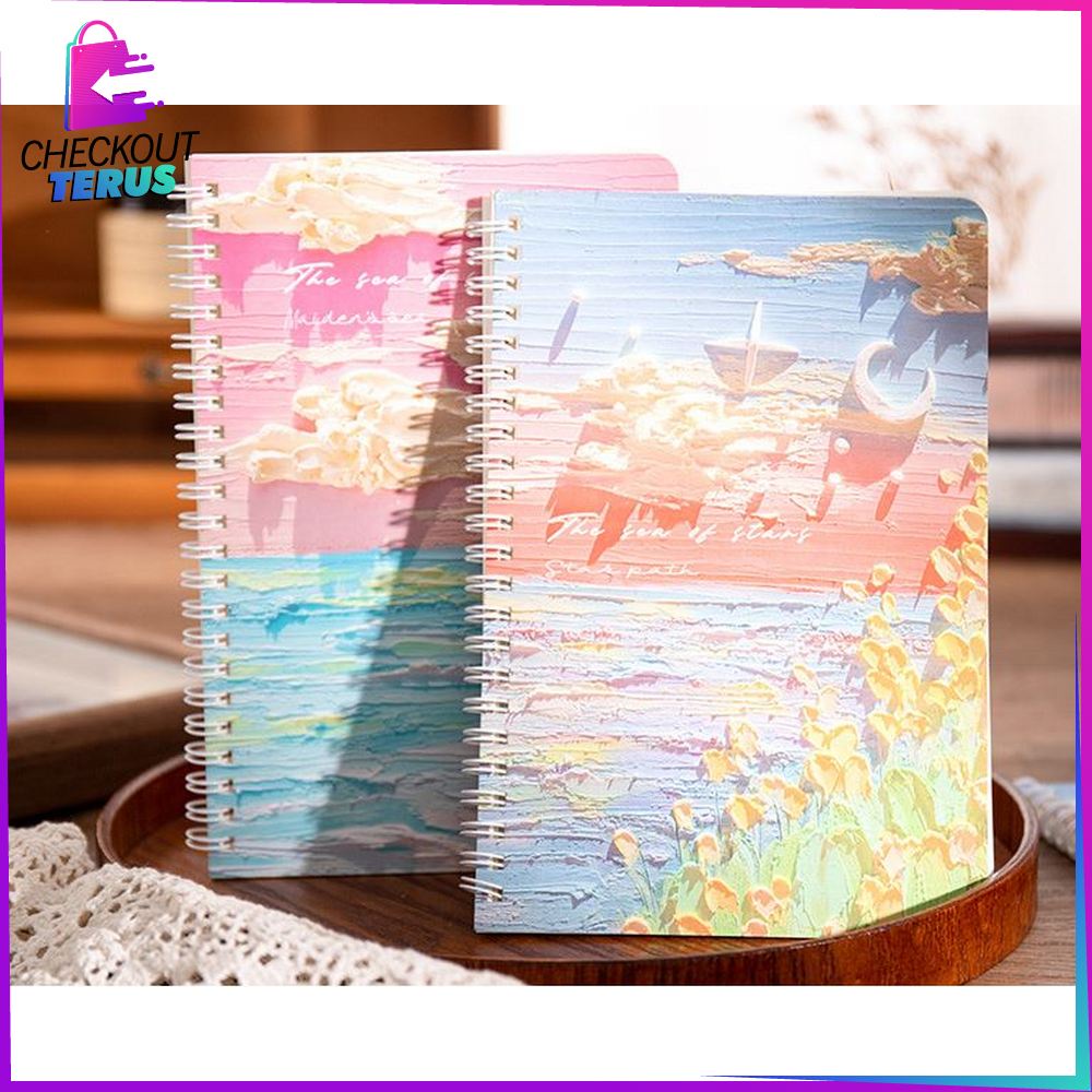 CT A32 Buku Tulis Catatan Notebook Ring A5 Buku Agenda  Notebook Journal Spiral Notebook Aesthetic