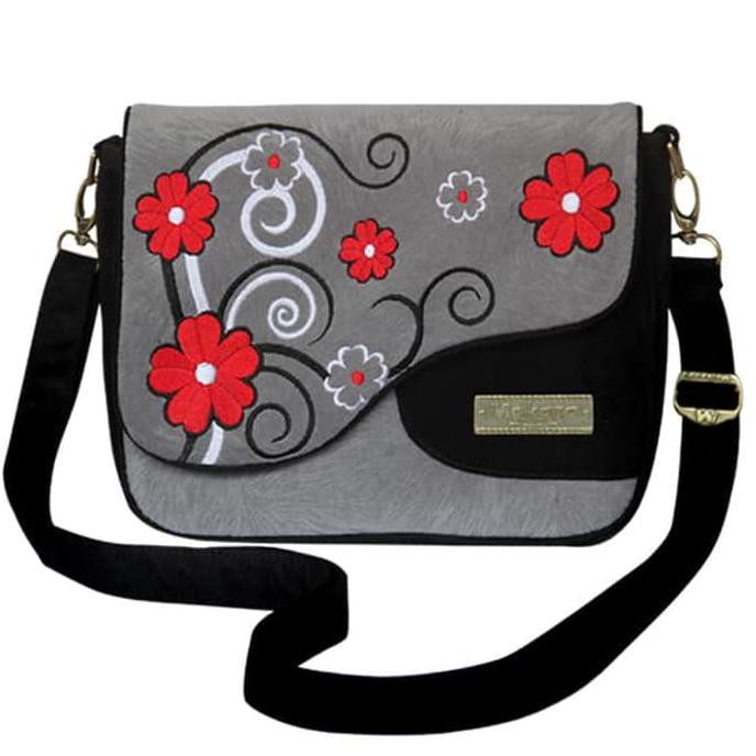 Promo TAS WANITA MAKARA GSB PURPLE LINEA SELEMPANG MURAH CANTIK UNIK BRANDED - FLORENZA Diskon