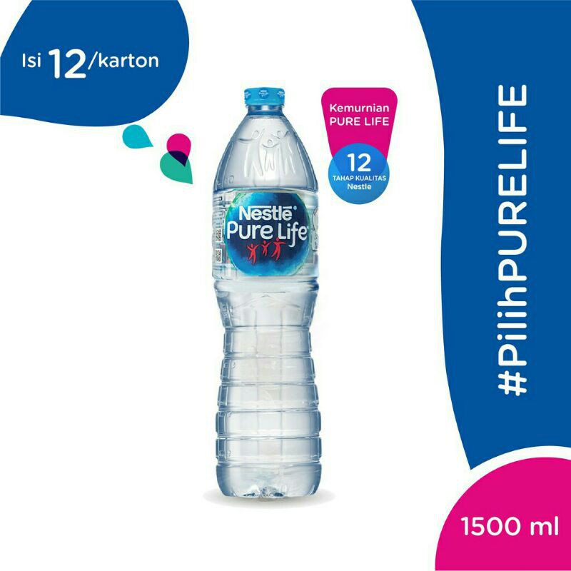 

[PAKET ISI 12] Nestle Pure Life 1500mL / Air Mineral Botol