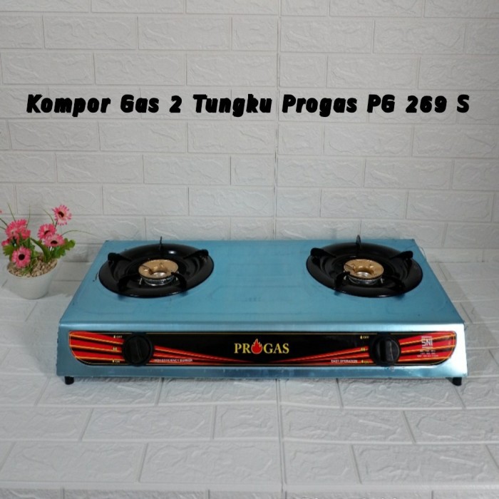 Kompor Gas 2 Tungku Teflon PROGAS PG 269 S