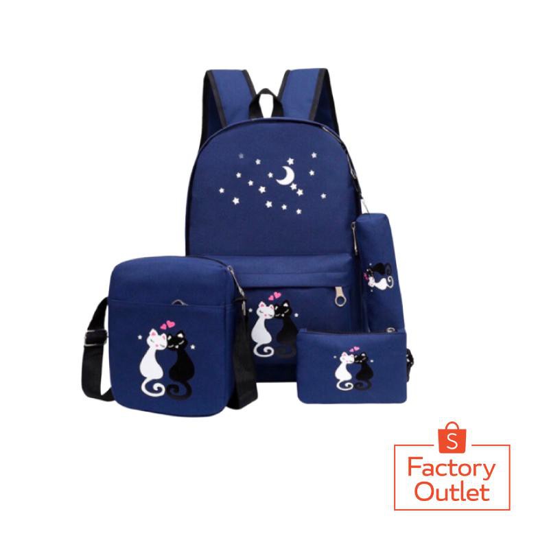 MORYMONY TAS JABOX - Tas Ransel Backpack Fashion Tas Sekolah-NAVY
