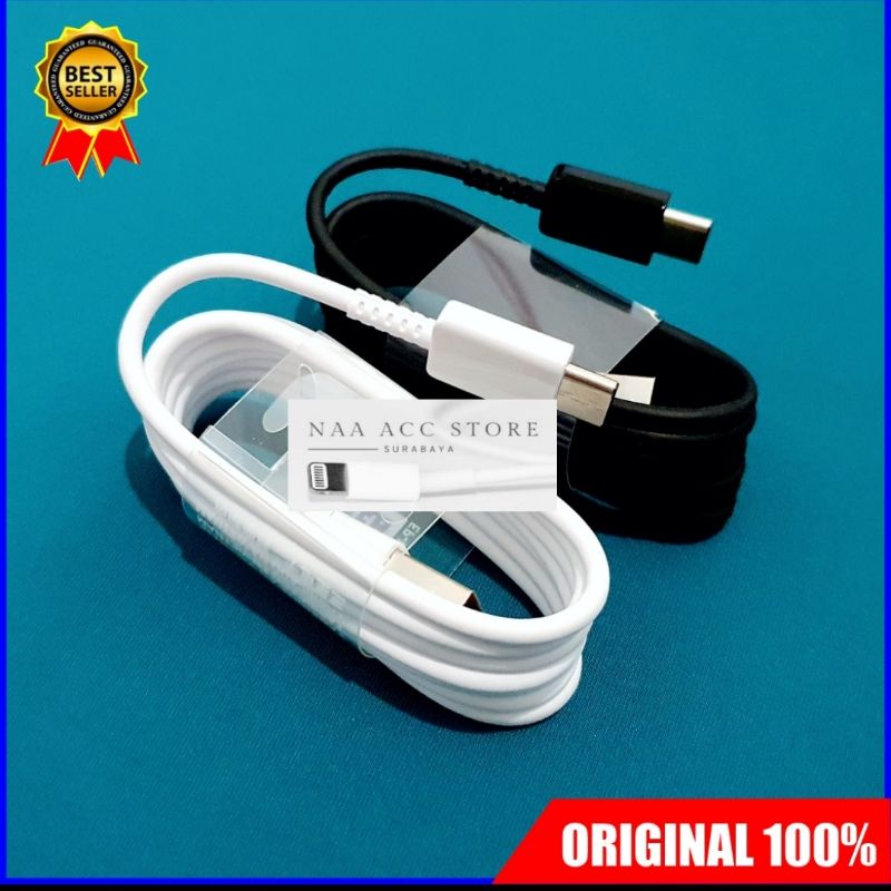 KABEL CHARGER CAS DATA SAMSUNG ORIGINAL 100% S8 S9 S10 A12 A8 A9 A20 A21S A30 A31 A32 A50 A50S A52 A70 A80 M20 M11 M12 M21 M30 FASTCHARGING TYPE C