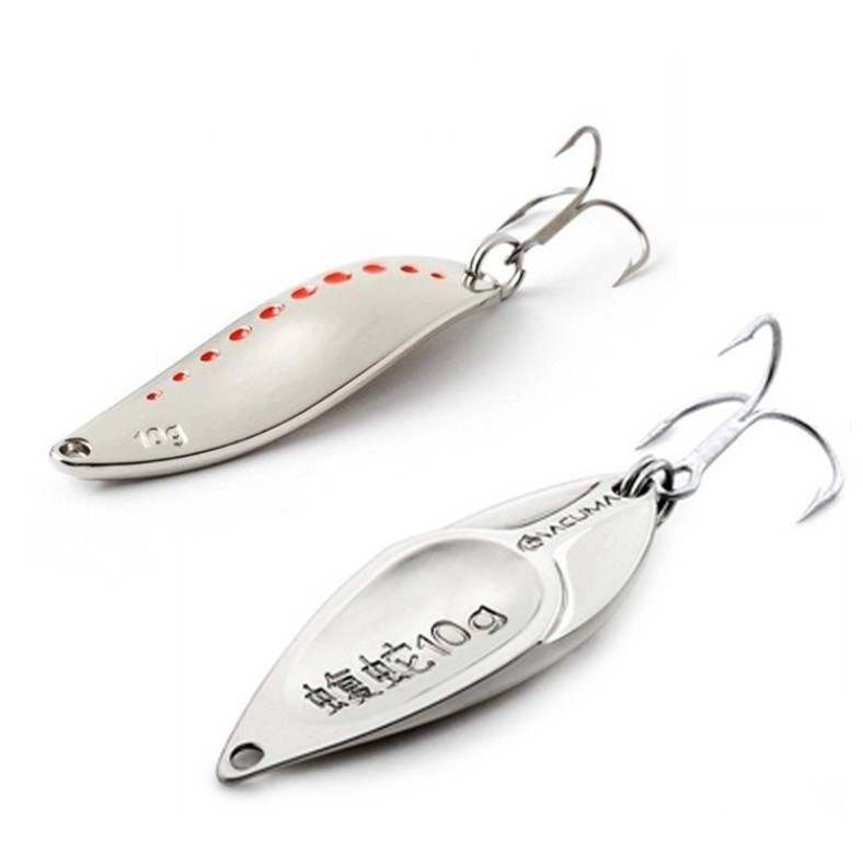 Shengyao 1Pcs Metal Sequin Spoon Umpan Pancing 7.5g 10g Swimbait Fishing Lure Ikan Bass Bait Wobbler Tackle