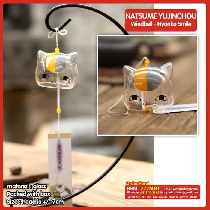 Lonceng Angin Windbell Wind Chime Furin Natsume Yuujincho Nyanko Stare