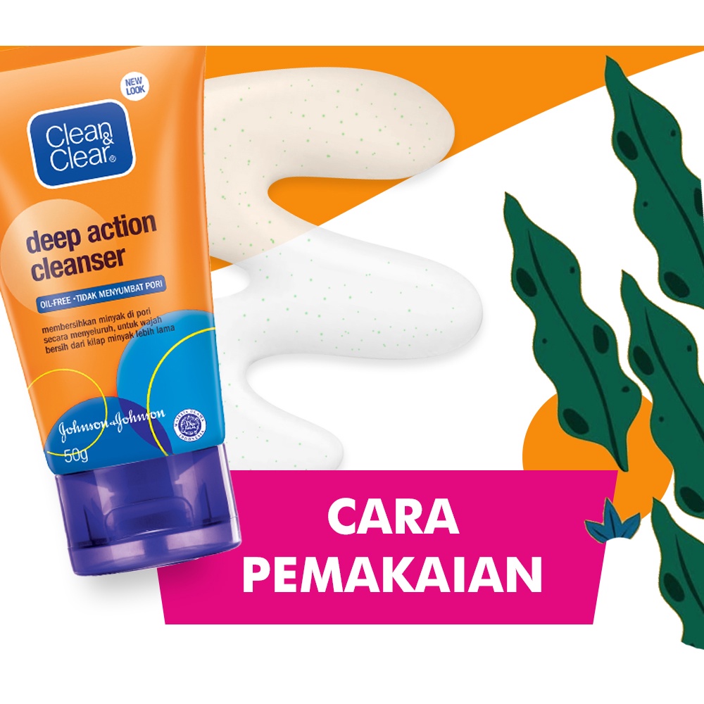 Clean &amp; Clear Deep Action Cleanser Sabun Cuci Muka Pembersih Wajah 50gr / 100gr