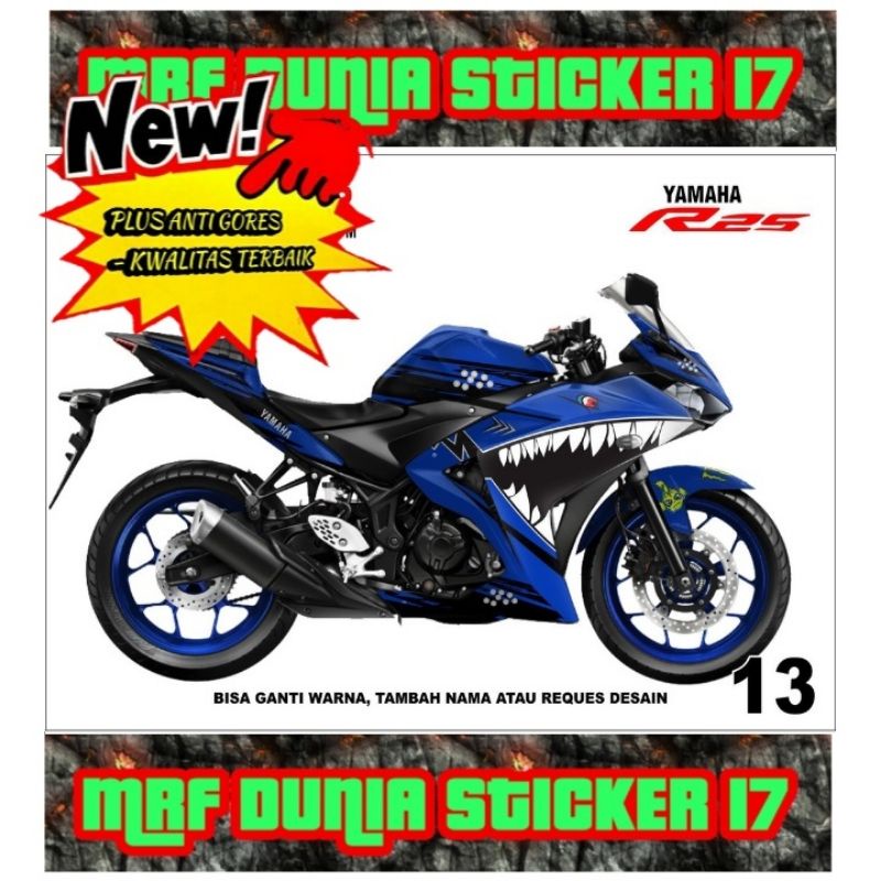 Sticker decal Yamaha R25 Full Body dekal Yamaha R25 Stiker Decal Yamaha R25 Modif 13