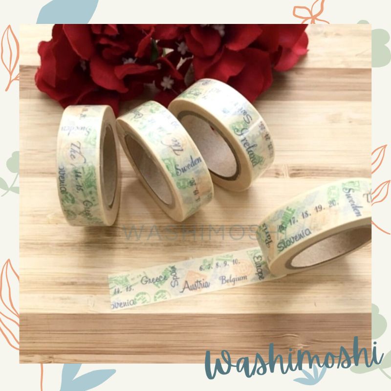 

Washimoshi Masking Washi Tape Name of City Design