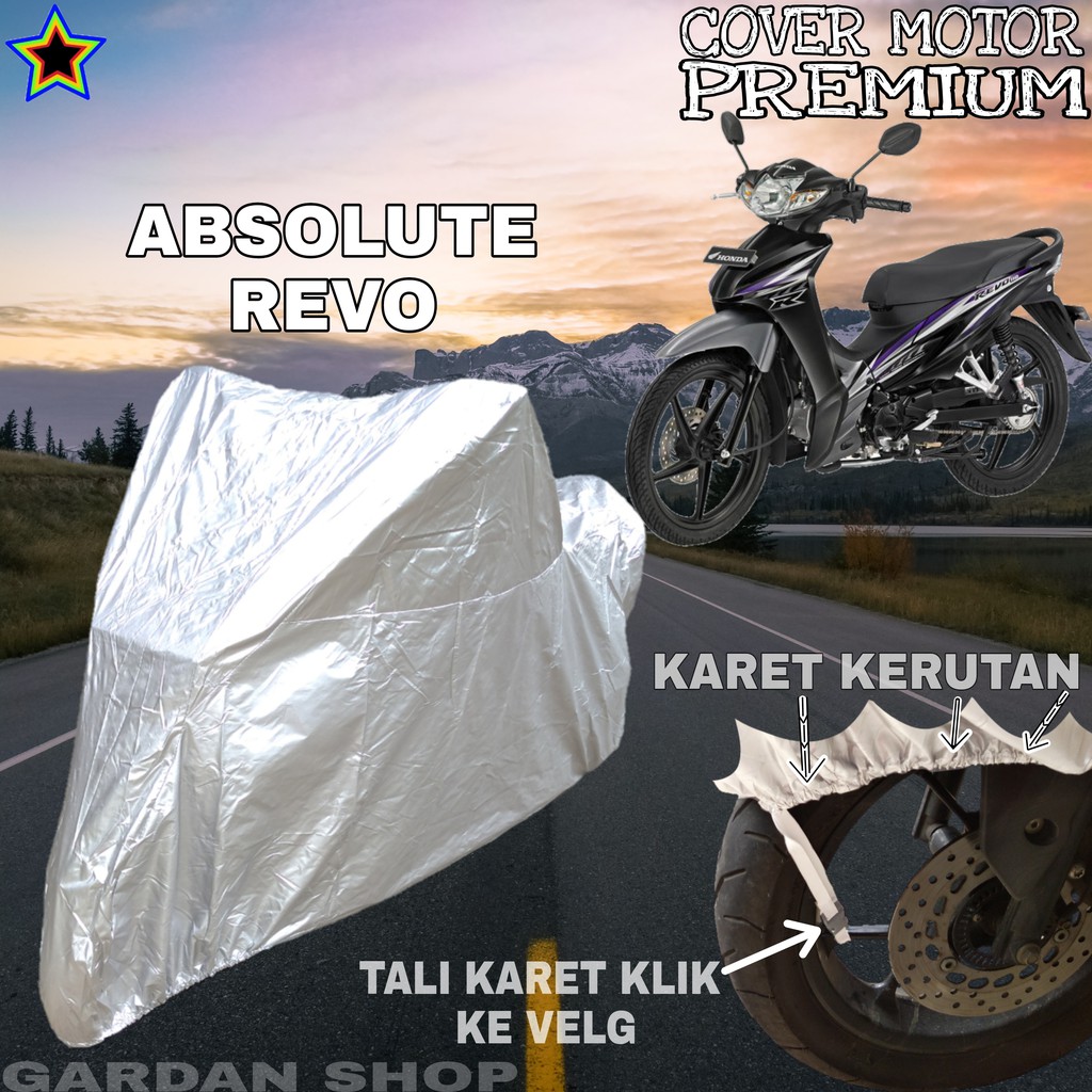 Sarung Motor ABSOLUTE REVO SILVER POLOS Body Cover Penutup Motor Revo PREMIUM