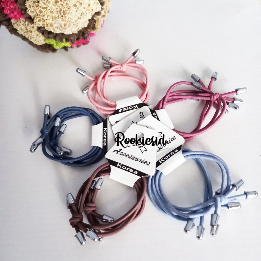 Kuncir Gelang Korea Isi 2 Ikat Rambut Simpul Korea Tali Rambut