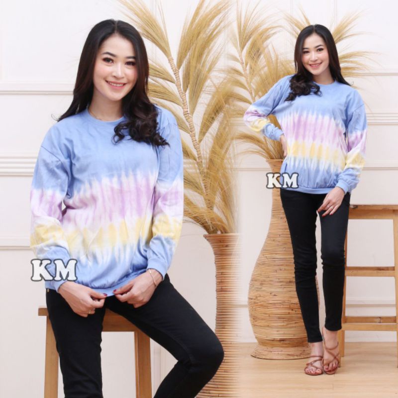 SWEATER KAOS LENGAN PANJANG TIEDYE KAOS LD 110 FIT XL SWEATSHIRT