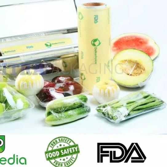 ✲ PLASTIK CLING WRAP - FOOD WRAPPING SEALER DELKOCHOICE 40CM X 500M ➳