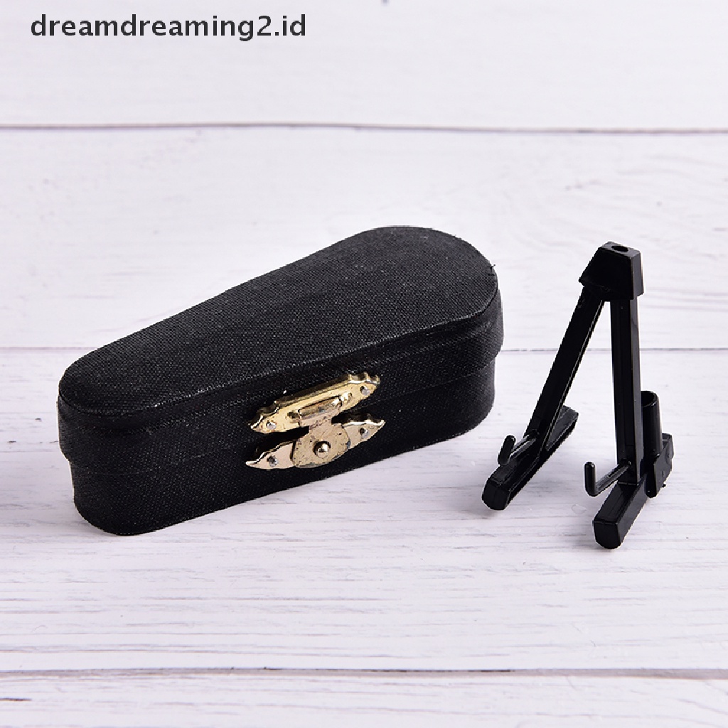 Miniatur Instrumen Musik Biola Mini Bahan Kayu Dengan Case