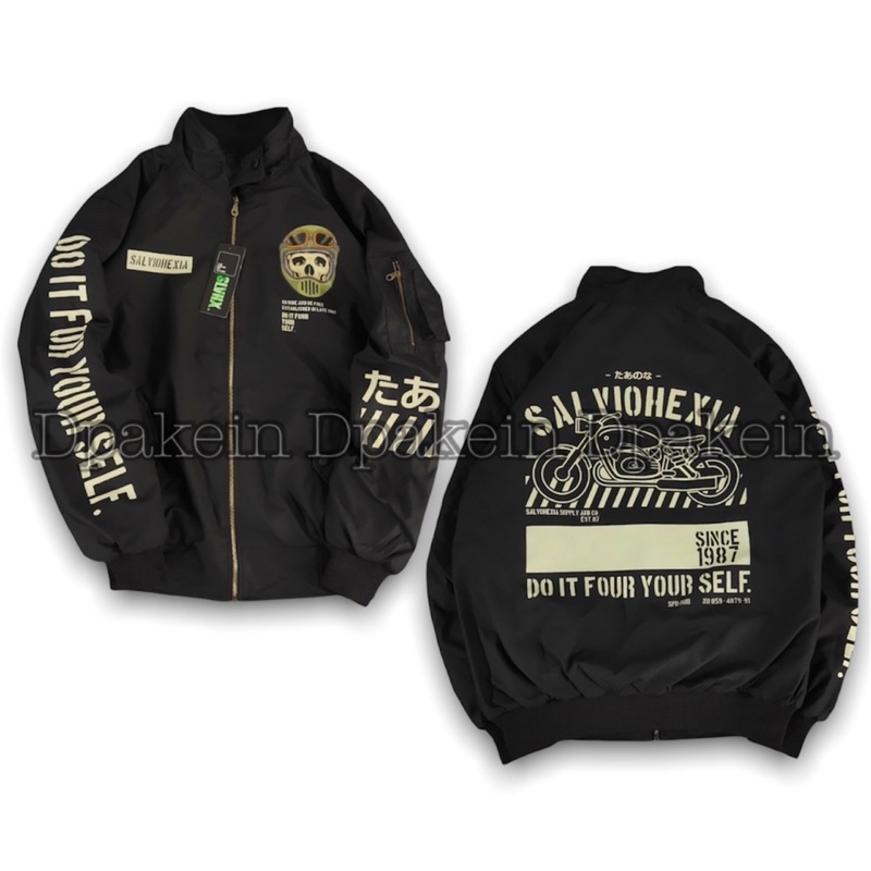 Jaket Bikers Salvio Hexia Jaket Bomber Bikers Jaket Pria Jaket Sport Jaket Outdoor Jaket Slvhx