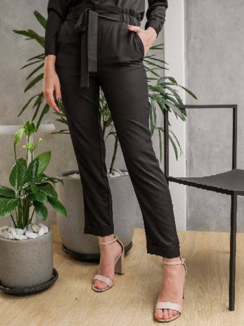 oliver highwaist long pants elastic pants