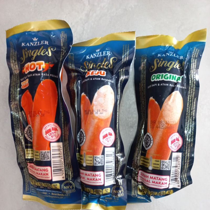 

Kanzler Single Sosis Rasa Ori,Keju,Pedas (Sudah matang Tinggal Makan) 65g