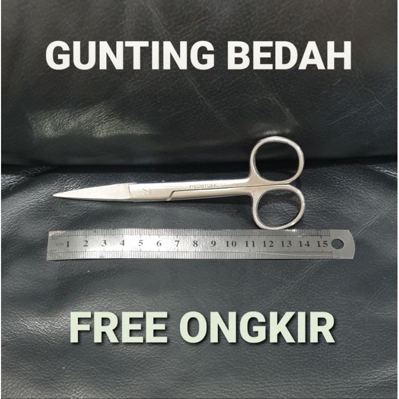 GUNTING BD LURUS 14 CM TAJAM STAINLESS STEEL