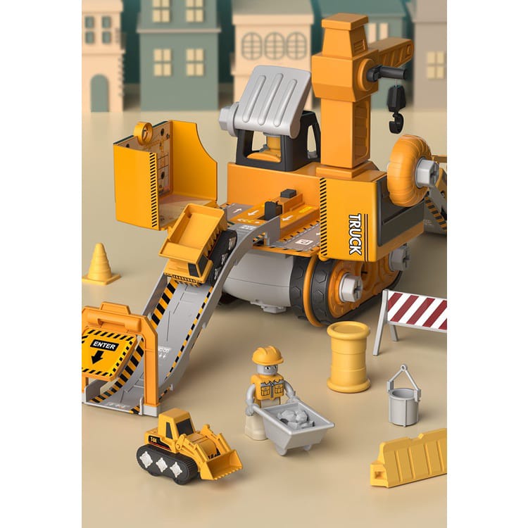 Mainan Assemble Diecast - Heavy Duty - DIY ekskavator set - Truck Baut - Mainan Anak Mobil konstruksi - Hadiah Ultah edukatif - kado anak Murah - Kado ulang tahun