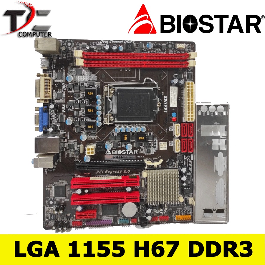 Mobo H67 SOKET LGA 1155 H67 BIOSTAR - Slot RAM 2