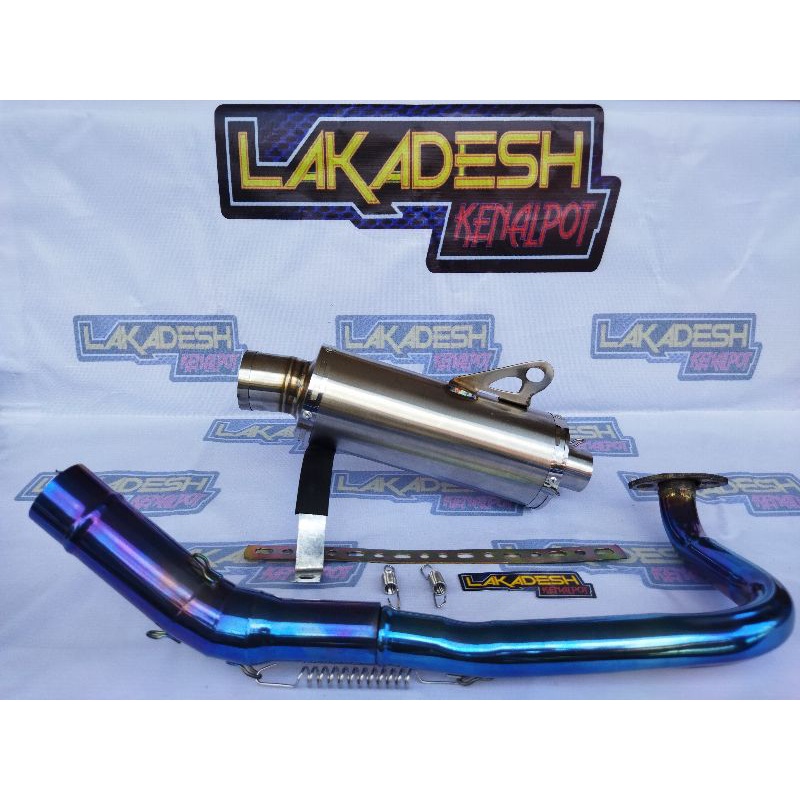 KNALPOT POLOS/LASER NAMA LEHER BLUEMOON (INLET 38/50) BEAT MIO VARIO AEROX SCOOPY NMAX PCX ADV DLL